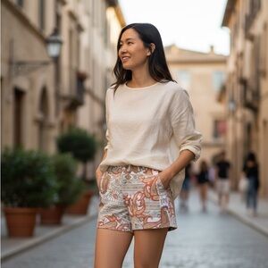 Love Bytes Paisley Shorts Size 1X